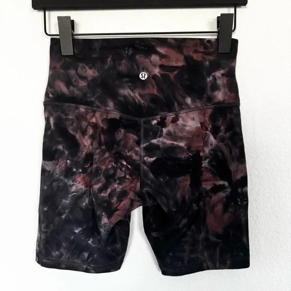 Lululemon Athletica Align Short 6" Diamond Dye Graphite Grey Pink Pastel Size 6 - Picture 3 of 5